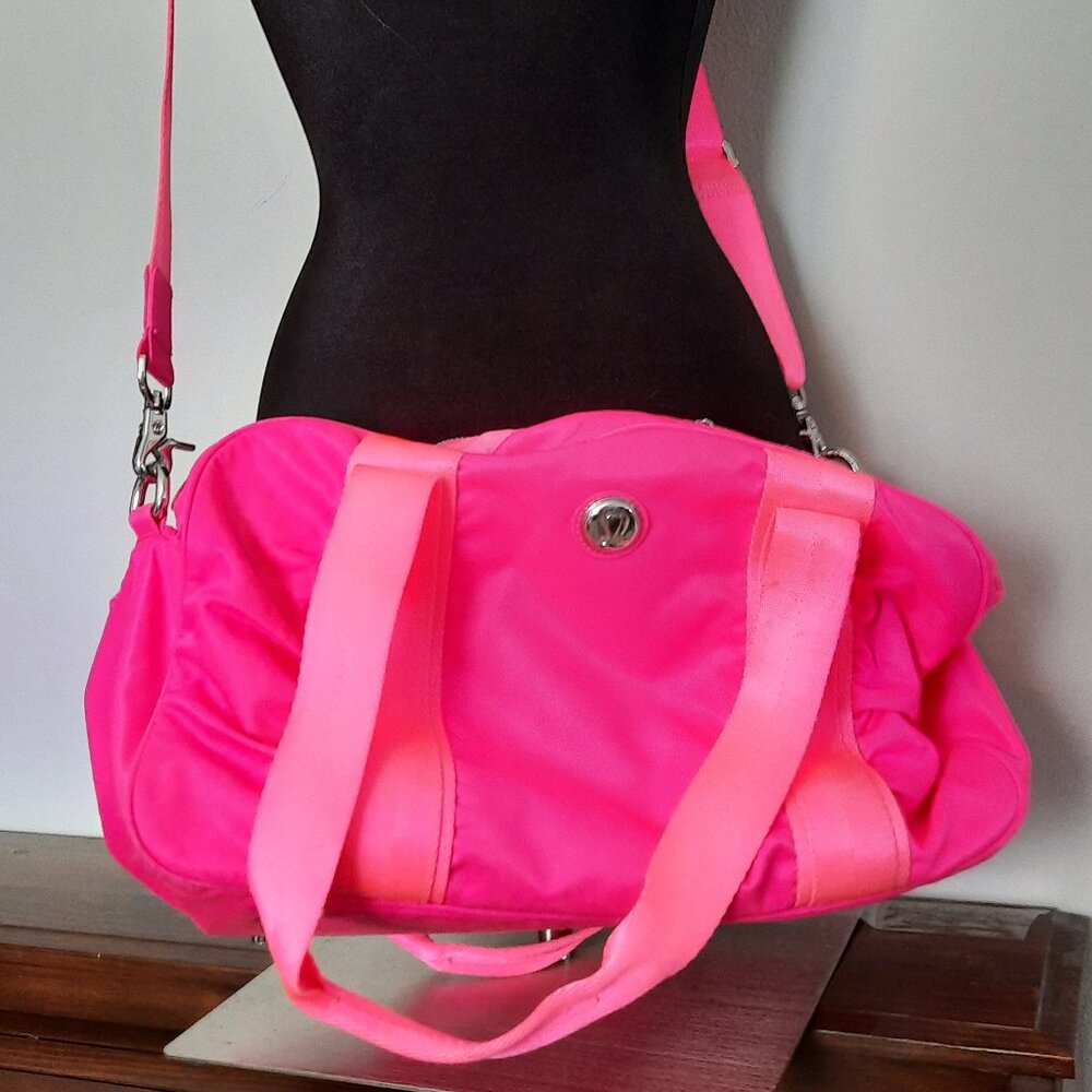 Neon Pink Lululemon Athletica Gym Duffel Bag